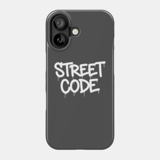 Street Code T-Shirt | Bold Urban Typography Tee | Streetwear Graphic Design Phone Case