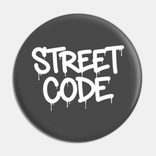 Street Code T-Shirt | Bold Urban Typography Tee | Streetwear Graphic Design Pin