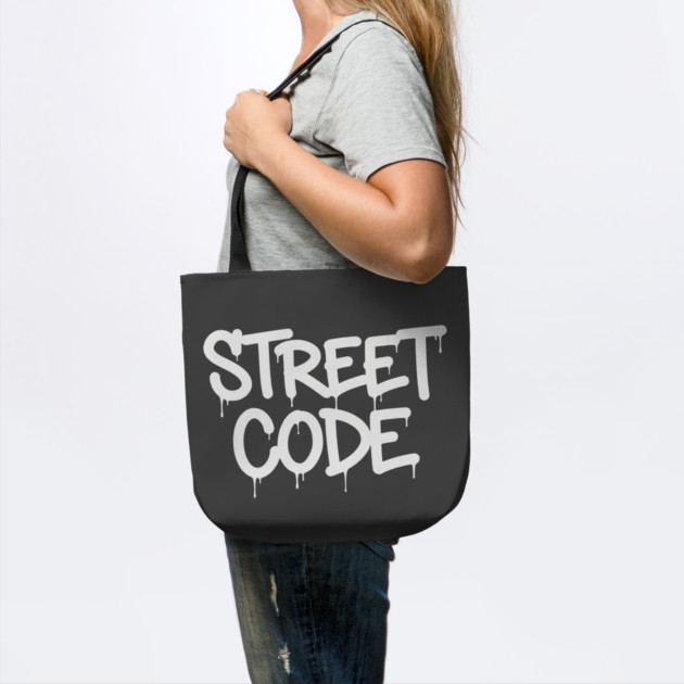 Street Code T-Shirt | Bold Urban Typography Tee | Streetwear Graphic Design by Muhammad Naveed Khan