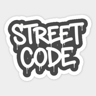 Street Code T-Shirt | Bold Urban Typography Tee | Streetwear Graphic Design Magnet
