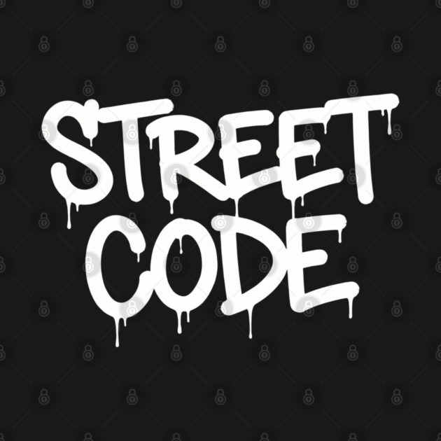 Street Code T-Shirt | Bold Urban Typography Tee | Streetwear Graphic Design by Muhammad Naveed Khan