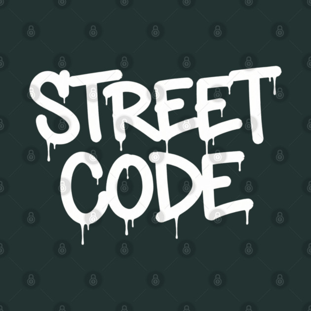 Street Code T-Shirt | Bold Urban Typography Tee | Streetwear Graphic Design by Muhammad Naveed Khan