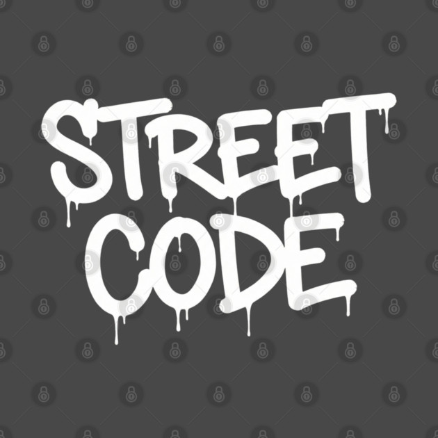 Street Code T-Shirt | Bold Urban Typography Tee | Streetwear Graphic Design by Muhammad Naveed Khan