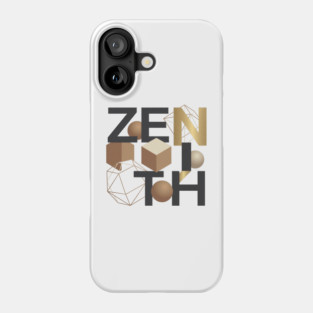 Zenith T-Shirt | Bold Minimal Typography Tee | Modern Urban Streetwear Graphic Phone Case