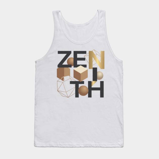 Zenith T-Shirt | Bold Minimal Typography Tee | Modern Urban Streetwear Graphic Tank Top by Muhammad Naveed Khan