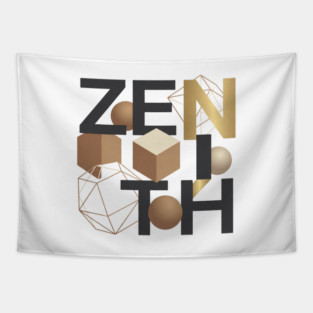 Zenith T-Shirt | Bold Minimal Typography Tee | Modern Urban Streetwear Graphic Tapestry