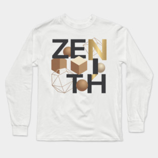 Zenith T-Shirt | Bold Minimal Typography Tee | Modern Urban Streetwear Graphic Long Sleeve T-Shirt