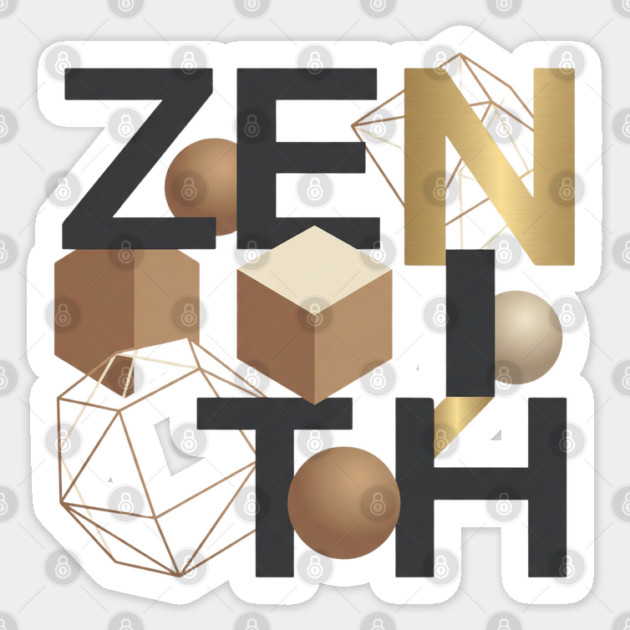 Zenith T-Shirt | Bold Minimal Typography Tee | Modern Urban Streetwear Graphic Sticker by Muhammad Naveed Khan