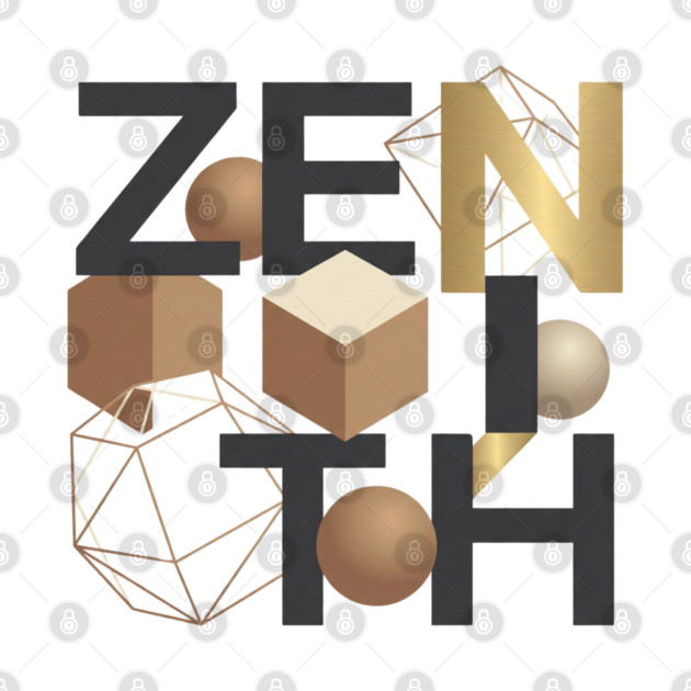 Zenith T-Shirt | Bold Minimal Typography Tee | Modern Urban Streetwear Graphic by Muhammad Naveed Khan