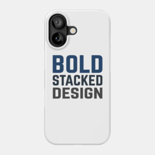 Bold Stacked Typography T-Shirt | Minimal Urban Streetwear | Print-Ready Graphic Tee Phone Case
