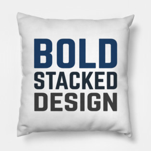 Bold Stacked Typography T-Shirt | Minimal Urban Streetwear | Print-Ready Graphic Tee Pillow
