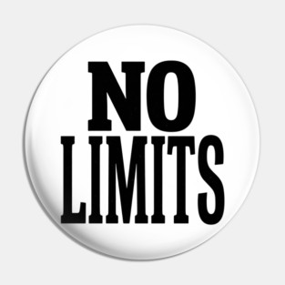 No Limits T-Shirt | Bold Motivational Typography Tee | Urban Streetwear Graphic Pin