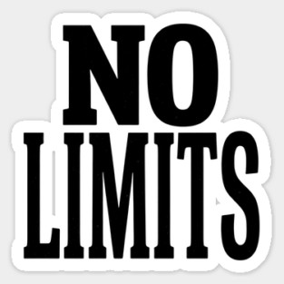 No Limits T-Shirt | Bold Motivational Typography Tee | Urban Streetwear Graphic Magnet