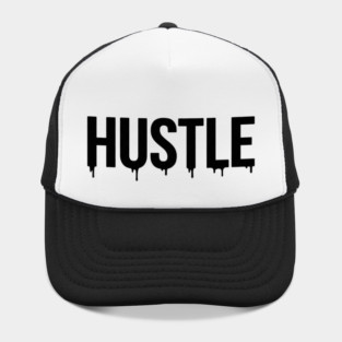 Hustle T-Shirt | Bold Motivational Typography Tee | Urban Streetwear Graphic Hat