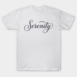 Serenity T-Shirt | Minimal Bold Typography Tee | Modern Urban Streetwear Graphic T-Shirt
