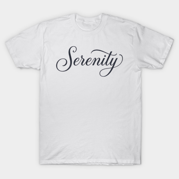 Serenity T-Shirt | Minimal Bold Typography Tee | Modern Urban Streetwear Graphic T-Shirt by Muhammad Naveed Khan