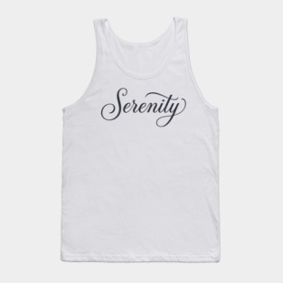 Serenity T-Shirt | Minimal Bold Typography Tee | Modern Urban Streetwear Graphic Tank Top