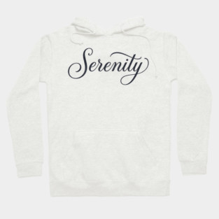 Serenity T-Shirt | Minimal Bold Typography Tee | Modern Urban Streetwear Graphic Hoodie