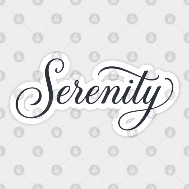 Serenity T-Shirt | Minimal Bold Typography Tee | Modern Urban Streetwear Graphic Sticker by Muhammad Naveed Khan