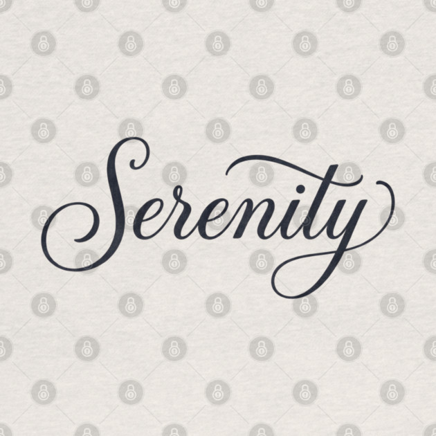 Serenity T-Shirt | Minimal Bold Typography Tee | Modern Urban Streetwear Graphic by Muhammad Naveed Khan