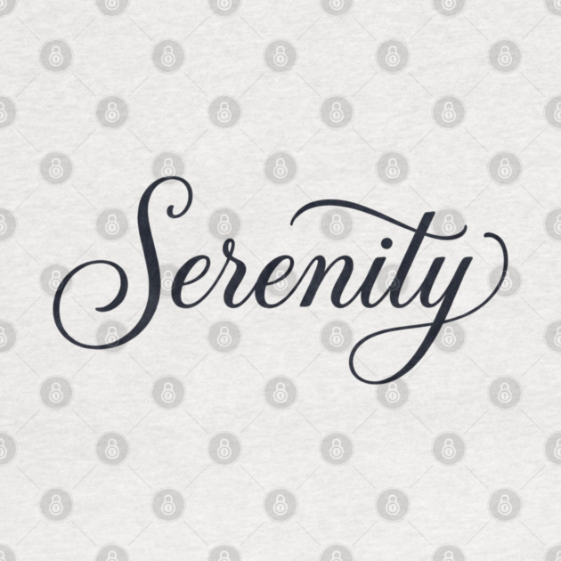Serenity T-Shirt | Minimal Bold Typography Tee | Modern Urban Streetwear Graphic by Muhammad Naveed Khan
