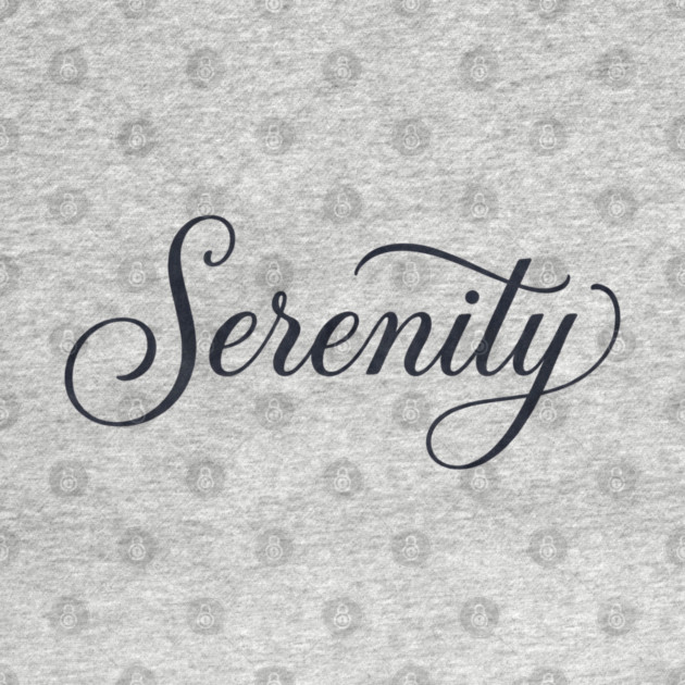 Serenity T-Shirt | Minimal Bold Typography Tee | Modern Urban Streetwear Graphic by Muhammad Naveed Khan