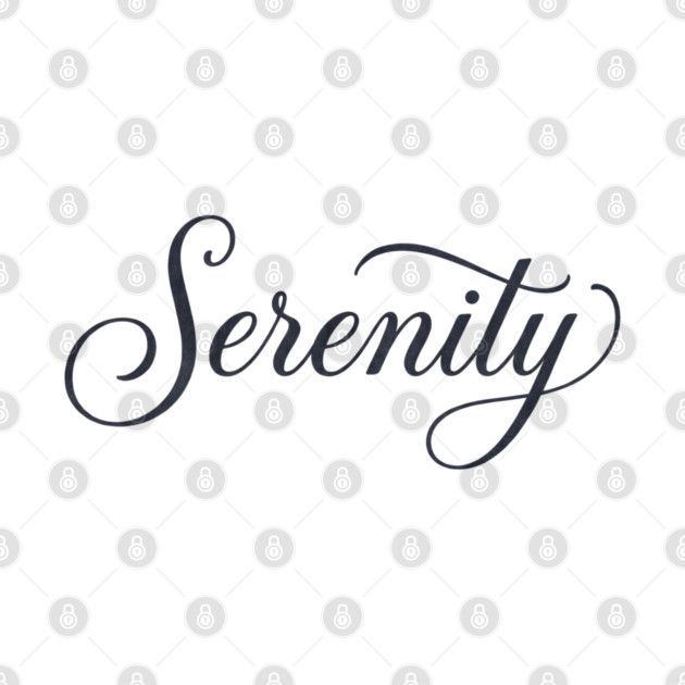 Serenity T-Shirt | Minimal Bold Typography Tee | Modern Urban Streetwear Graphic by Muhammad Naveed Khan