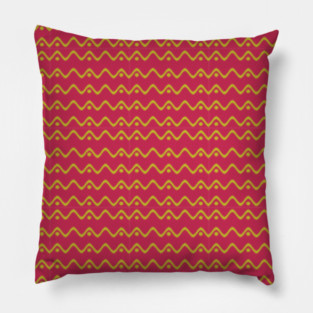wavy lines and dots Pillow