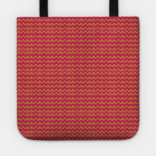 wavy lines and dots Tote