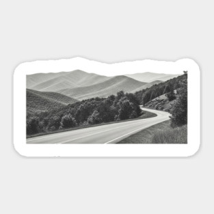 Scenic Mountain Road Sticker