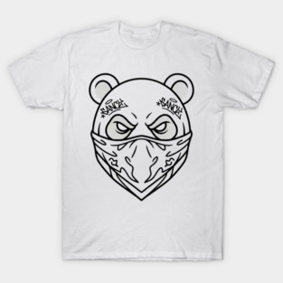 Cool Panda Graffiti T-Shirt | Urban Streetwear Mascot Tee | Bold Graphic Design T-Shirt
