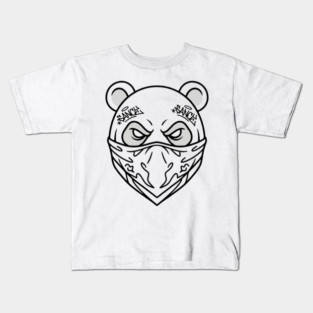Cool Panda Graffiti T-Shirt | Urban Streetwear Mascot Tee | Bold Graphic Design Kids T-Shirt