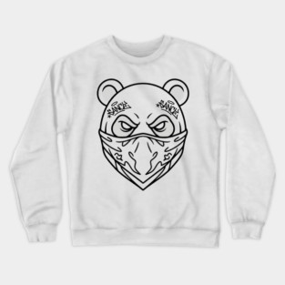 Cool Panda Graffiti T-Shirt | Urban Streetwear Mascot Tee | Bold Graphic Design Crewneck Sweatshirt