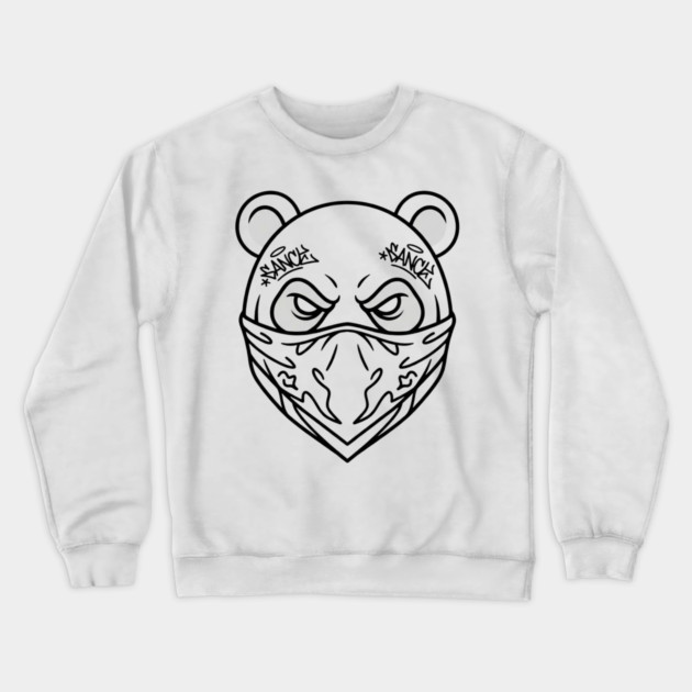Cool Panda Graffiti T-Shirt | Urban Streetwear Mascot Tee | Bold Graphic Design Crewneck Sweatshirt by Muhammad Naveed Khan