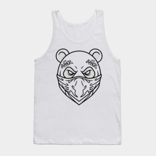 Cool Panda Graffiti T-Shirt | Urban Streetwear Mascot Tee | Bold Graphic Design Tank Top