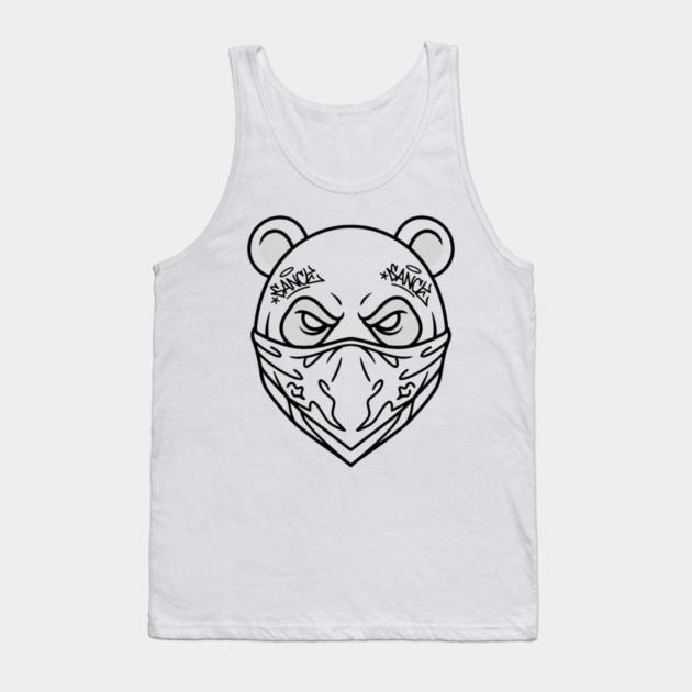Cool Panda Graffiti T-Shirt | Urban Streetwear Mascot Tee | Bold Graphic Design Tank Top by Muhammad Naveed Khan