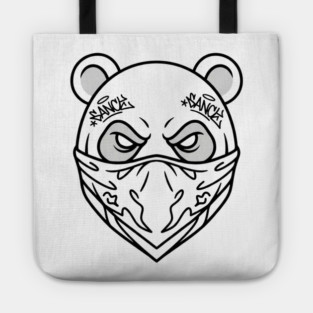 Cool Panda Graffiti T-Shirt | Urban Streetwear Mascot Tee | Bold Graphic Design Tote