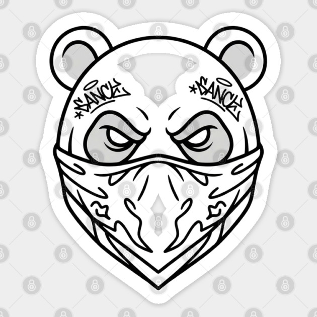 Cool Panda Graffiti T-Shirt | Urban Streetwear Mascot Tee | Bold Graphic Design Sticker by Muhammad Naveed Khan