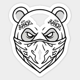 Cool Panda Graffiti T-Shirt | Urban Streetwear Mascot Tee | Bold Graphic Design Magnet