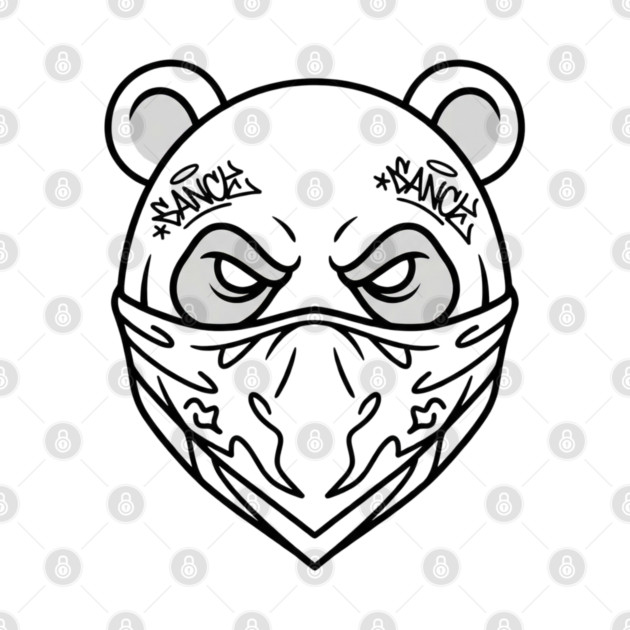 Cool Panda Graffiti T-Shirt | Urban Streetwear Mascot Tee | Bold Graphic Design by Muhammad Naveed Khan