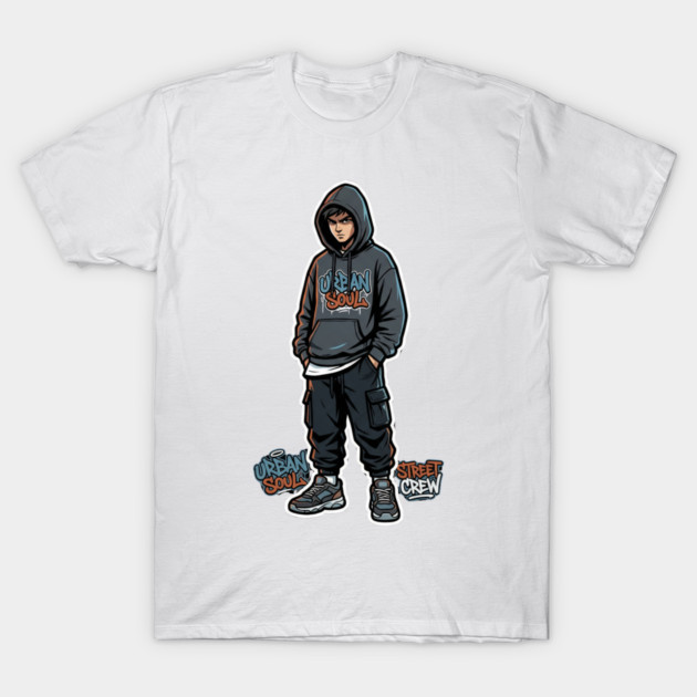 Urban Soul Street Crew T-Shirt | Bold Collective Streetwear Tee | Urban Graphic Design T-Shirt by Muhammad Naveed Khan