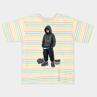 Urban Soul Street Crew T-Shirt | Bold Collective Streetwear Tee | Urban Graphic Design Kids T-Shirt