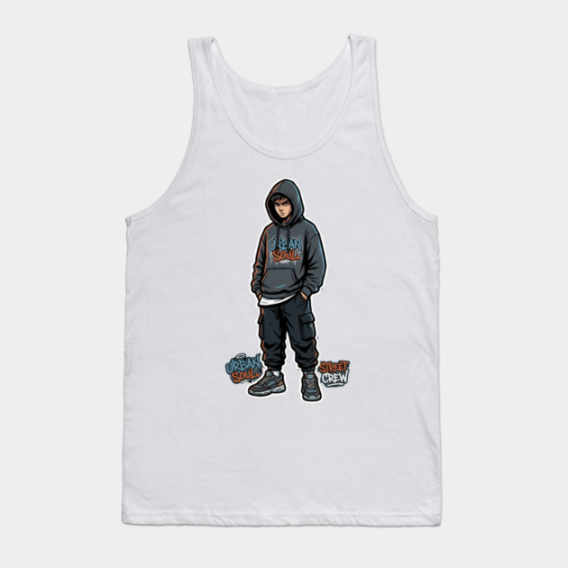 Urban Soul Street Crew T-Shirt | Bold Collective Streetwear Tee | Urban Graphic Design Tank Top by Muhammad Naveed Khan