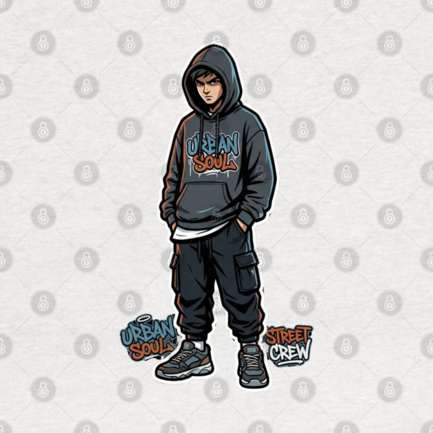 Urban Soul Street Crew T-Shirt | Bold Collective Streetwear Tee | Urban Graphic Design by Muhammad Naveed Khan