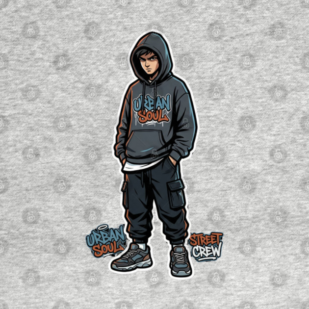 Urban Soul Street Crew T-Shirt | Bold Collective Streetwear Tee | Urban Graphic Design by Muhammad Naveed Khan