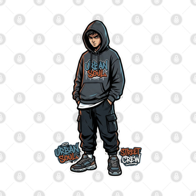 Urban Soul Street Crew T-Shirt | Bold Collective Streetwear Tee | Urban Graphic Design by Muhammad Naveed Khan