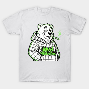 Urban Hibernation T-Shirt | Modern Streetwear Typography Tee | Urban Graphic Design T-Shirt