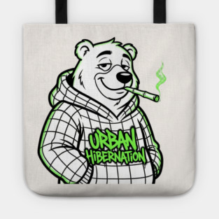 Urban Hibernation T-Shirt | Modern Streetwear Typography Tee | Urban Graphic Design Tote