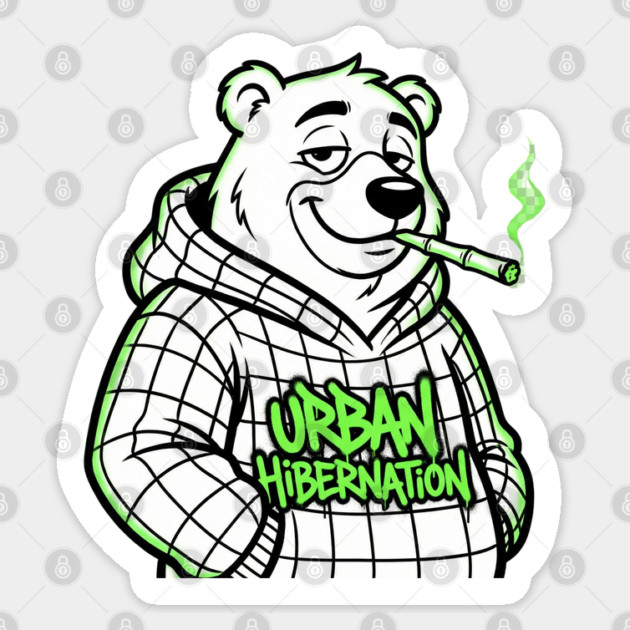 Urban Hibernation T-Shirt | Modern Streetwear Typography Tee | Urban Graphic Design Sticker by Muhammad Naveed Khan