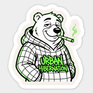 Urban Hibernation T-Shirt | Modern Streetwear Typography Tee | Urban Graphic Design Magnet